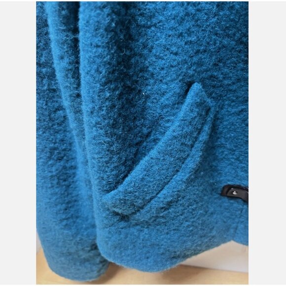 NWOT Anthropologie Leifsdottir Teal Wool Blend Cropped Jacket, Size 6 - Picture 5 of 12